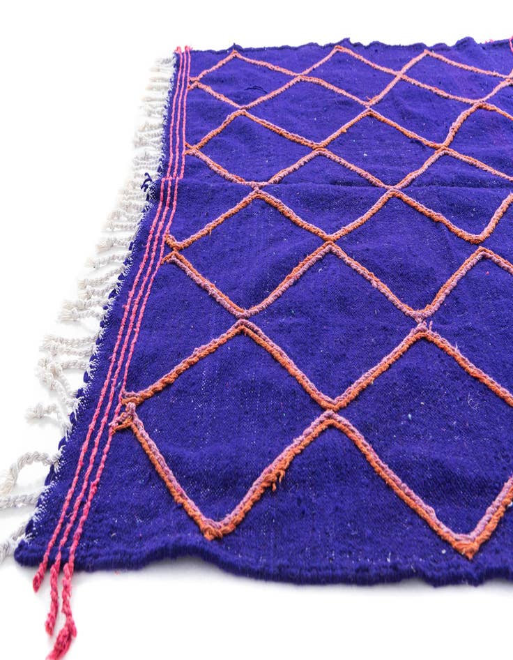 Detail image of  6' 7 x 10'  Hand Knotted Moroccan Wool Rug