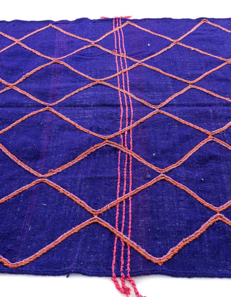 Detail image of  6' 7 x 10'  Hand Knotted Moroccan Wool Rug