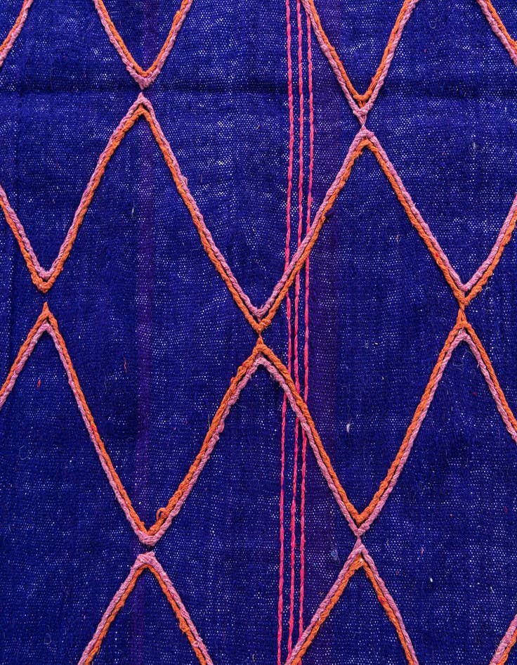 Detail image of  6' 7 x 10'  Hand Knotted Moroccan Wool Rug