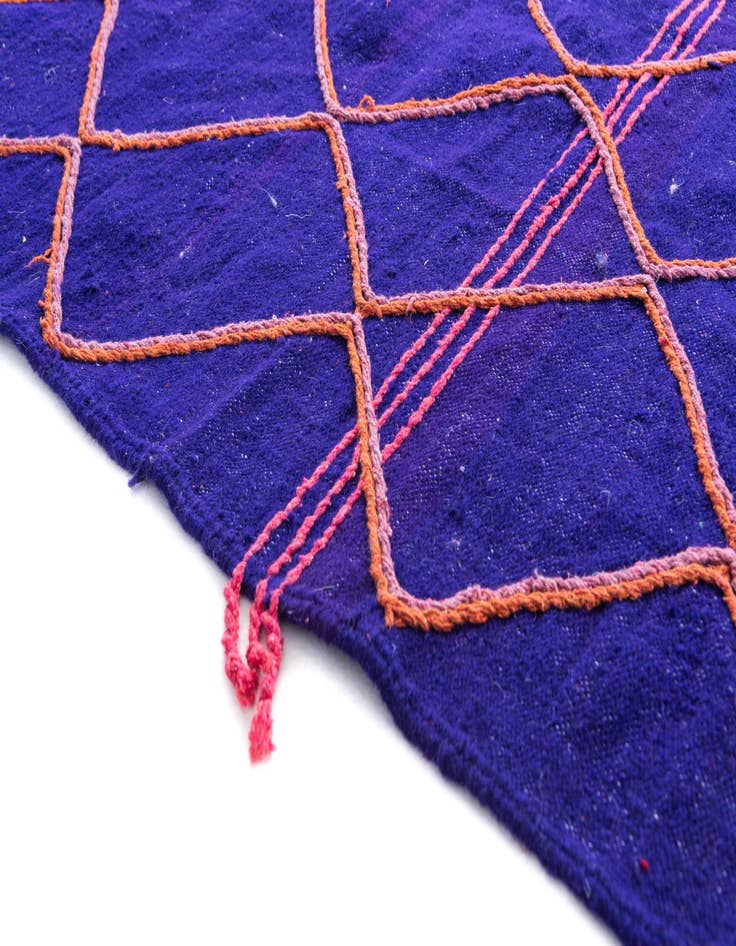 Detail image of  6' 7 x 10'  Hand Knotted Moroccan Wool Rug