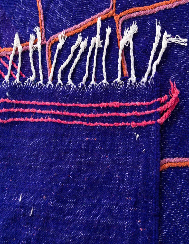 Detail image of  6' 7 x 10'  Hand Knotted Moroccan Wool Rug