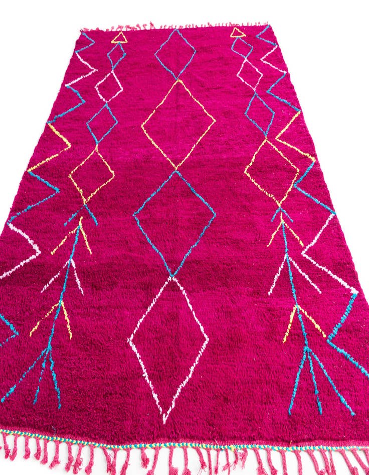 Detail image of  6' 10 x 9' 1  Hand Knotted Moroccan Wool Rug