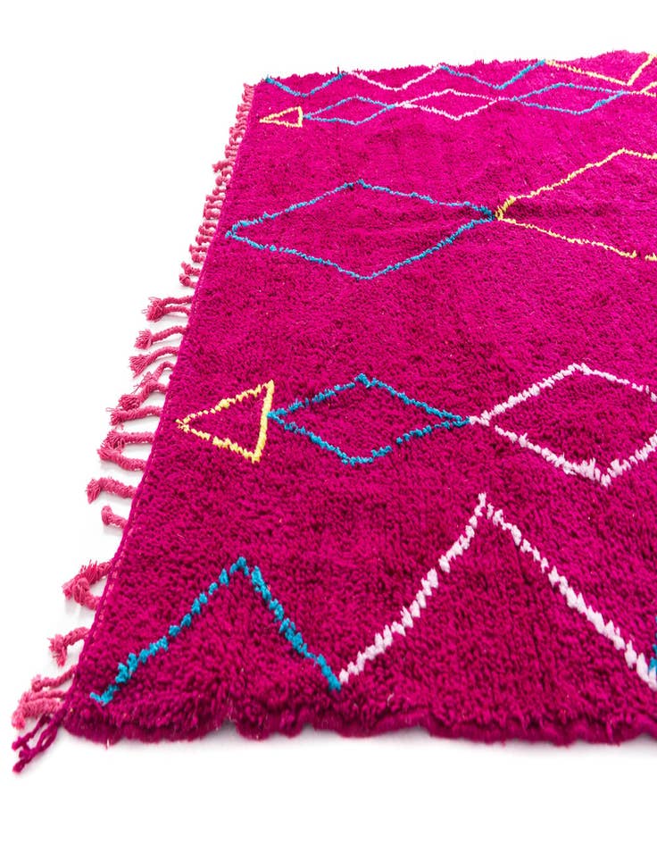 Detail image of  6' 10 x 9' 1  Hand Knotted Moroccan Wool Rug