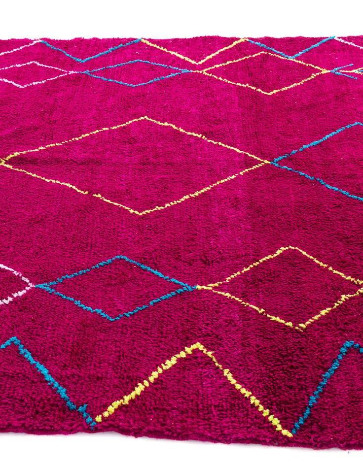 Detail image of  6' 10 x 9' 1  Hand Knotted Moroccan Wool Rug