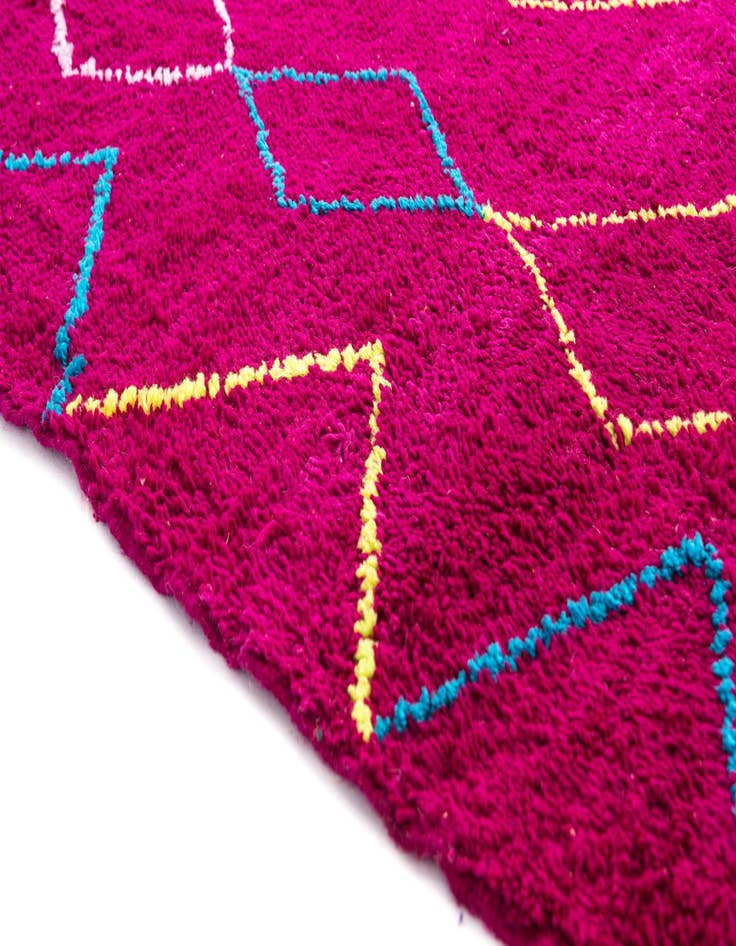 Detail image of  6' 10 x 9' 1  Hand Knotted Moroccan Wool Rug