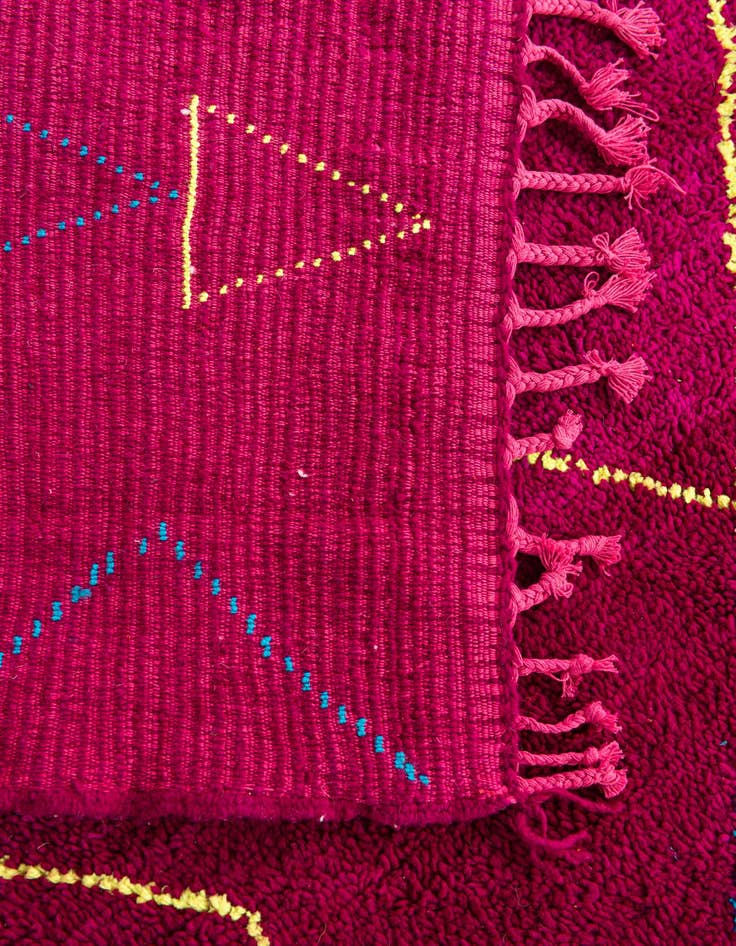 Detail image of  6' 10 x 9' 1  Hand Knotted Moroccan Wool Rug