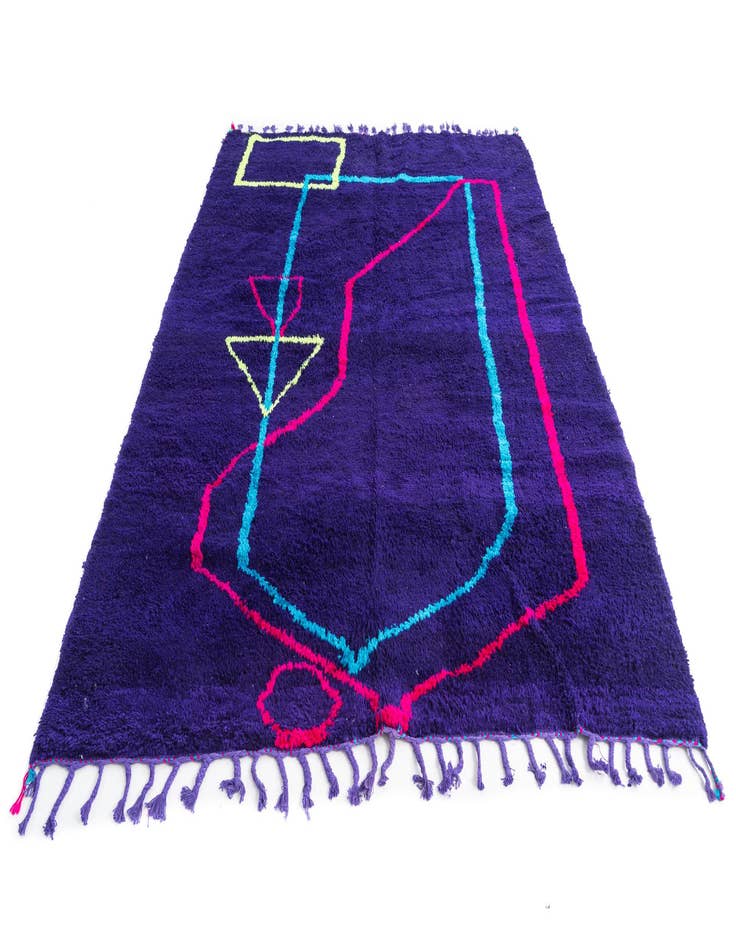 Detail image of  6' 10 x 9' 4  Hand Knotted Moroccan Wool Rug