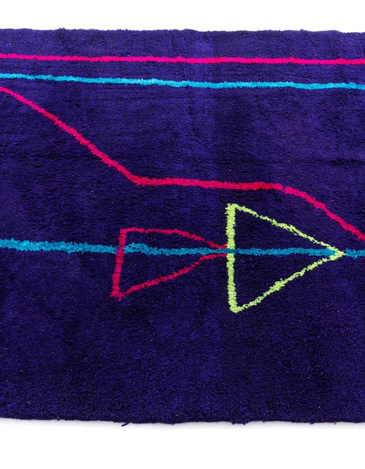 Detail image of  6' 10 x 9' 4  Hand Knotted Moroccan Wool Rug