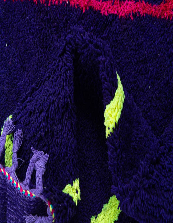 Detail image of  6' 10 x 9' 4  Hand Knotted Moroccan Wool Rug