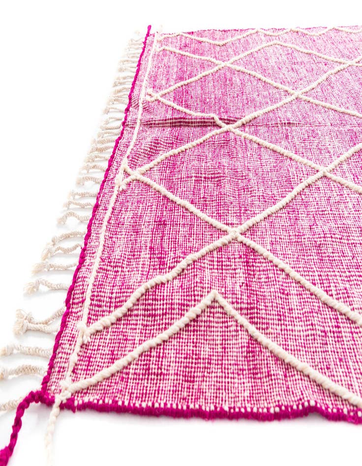 Detail image of  6' 6 x 10' 2  Hand Knotted Moroccan Wool Rug