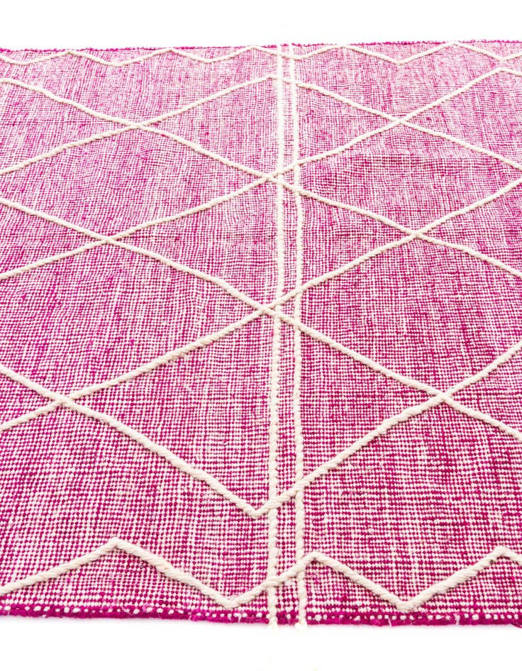 Detail image of  6' 6 x 10' 2  Hand Knotted Moroccan Wool Rug