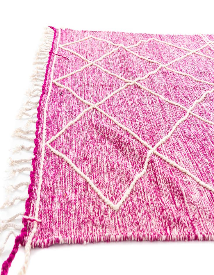 Detail image of  6' 5 x 10'  Hand Knotted Moroccan Wool Rug