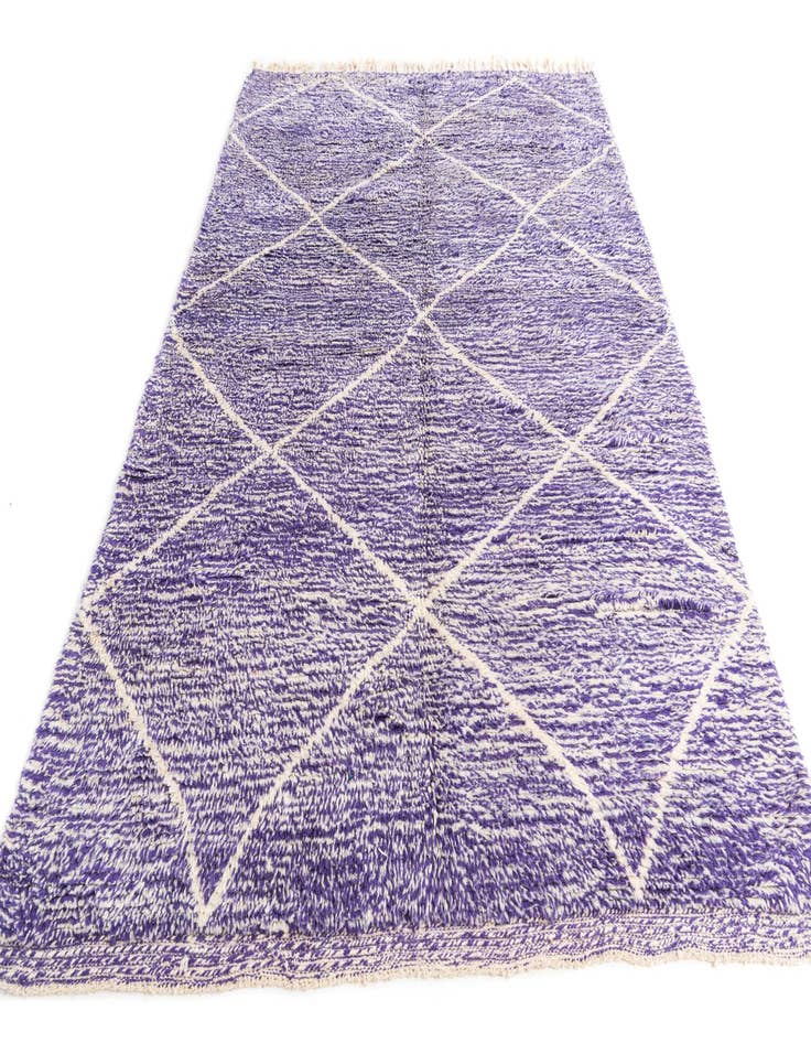 Detail image of  6' 6 x 9' 9  Hand Knotted Moroccan Wool Rug