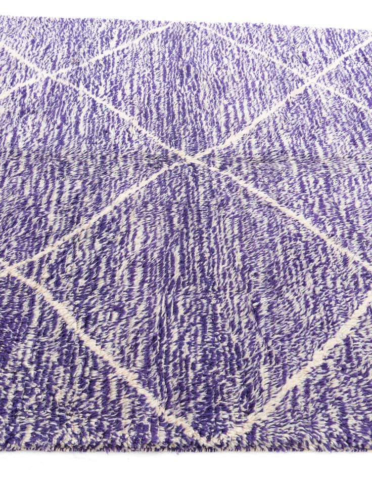 Detail image of  6' 6 x 9' 9  Hand Knotted Moroccan Wool Rug