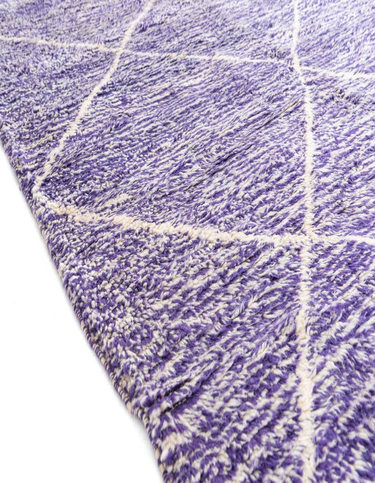 Detail image of  6' 6 x 9' 9  Hand Knotted Moroccan Wool Rug