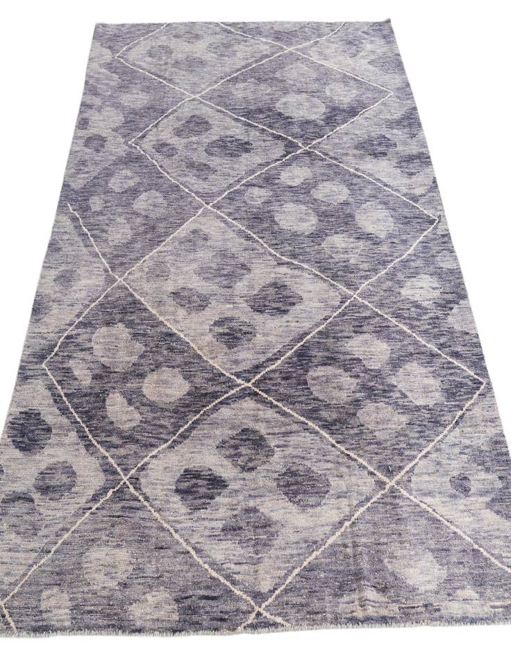 Detail image of  8' x 9' 10  Hand Knotted Moroccan Wool Rug