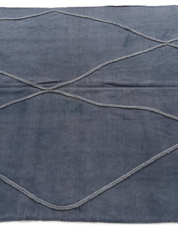 Detail image of  4' 7 x 6' 10  Hand Knotted Moroccan Wool Rug