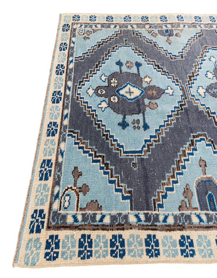 Detail image of  6' x 9' 3  Hand Knotted Moroccan Wool Rug