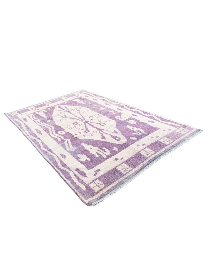 Detail image of  5' 10 x 9' 5  Hand Knotted Moroccan Wool Rug