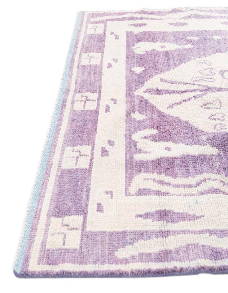 Detail image of  5' 10 x 9' 5  Hand Knotted Moroccan Wool Rug