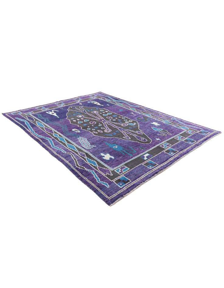 Detail image of  7' 10 x 10' 1  Hand Knotted Moroccan Wool Rug