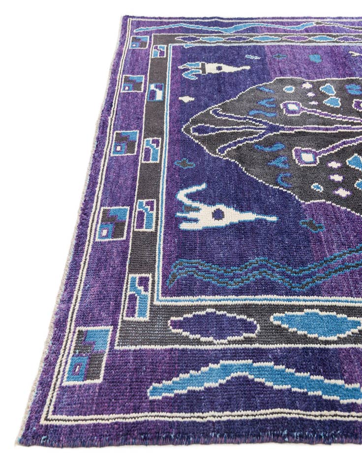 Detail image of  7' 10 x 10' 1  Hand Knotted Moroccan Wool Rug