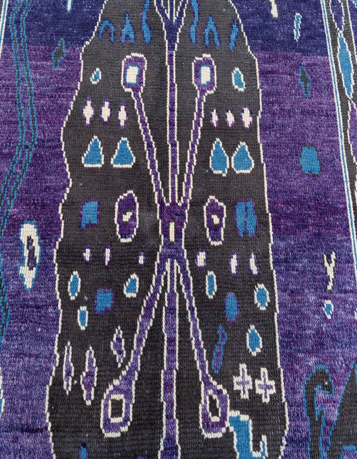 Detail image of  7' 10 x 10' 1  Hand Knotted Moroccan Wool Rug