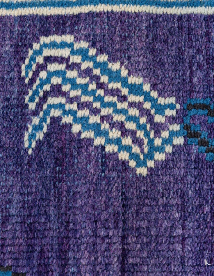 Detail image of  7' 10 x 10' 1  Hand Knotted Moroccan Wool Rug