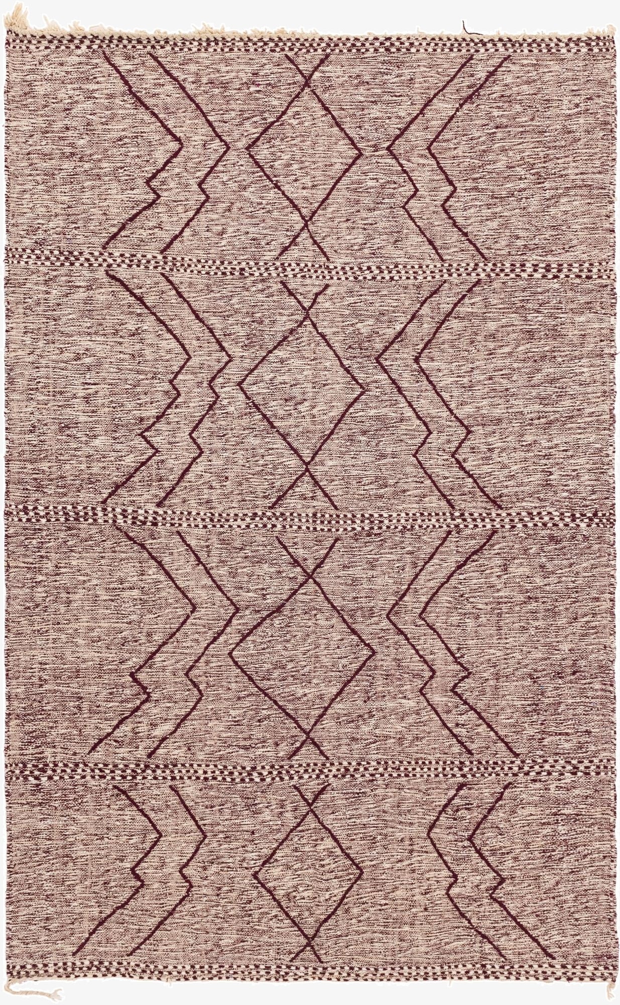  6' 4 x 10'  Hand Knotted Moroccan Wool Rug
