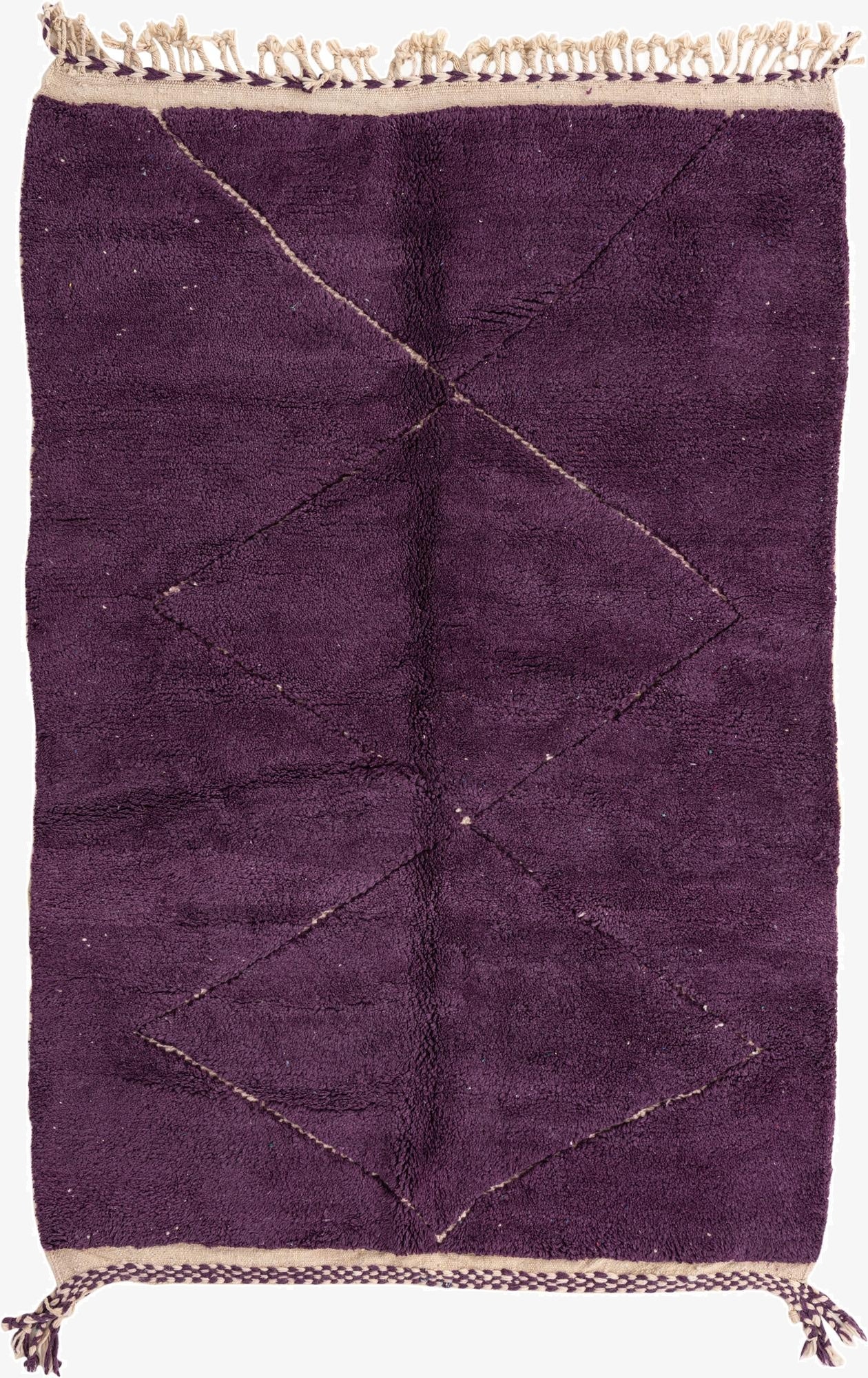  5' 6 x 8' 4  Hand Knotted Moroccan Wool Rug