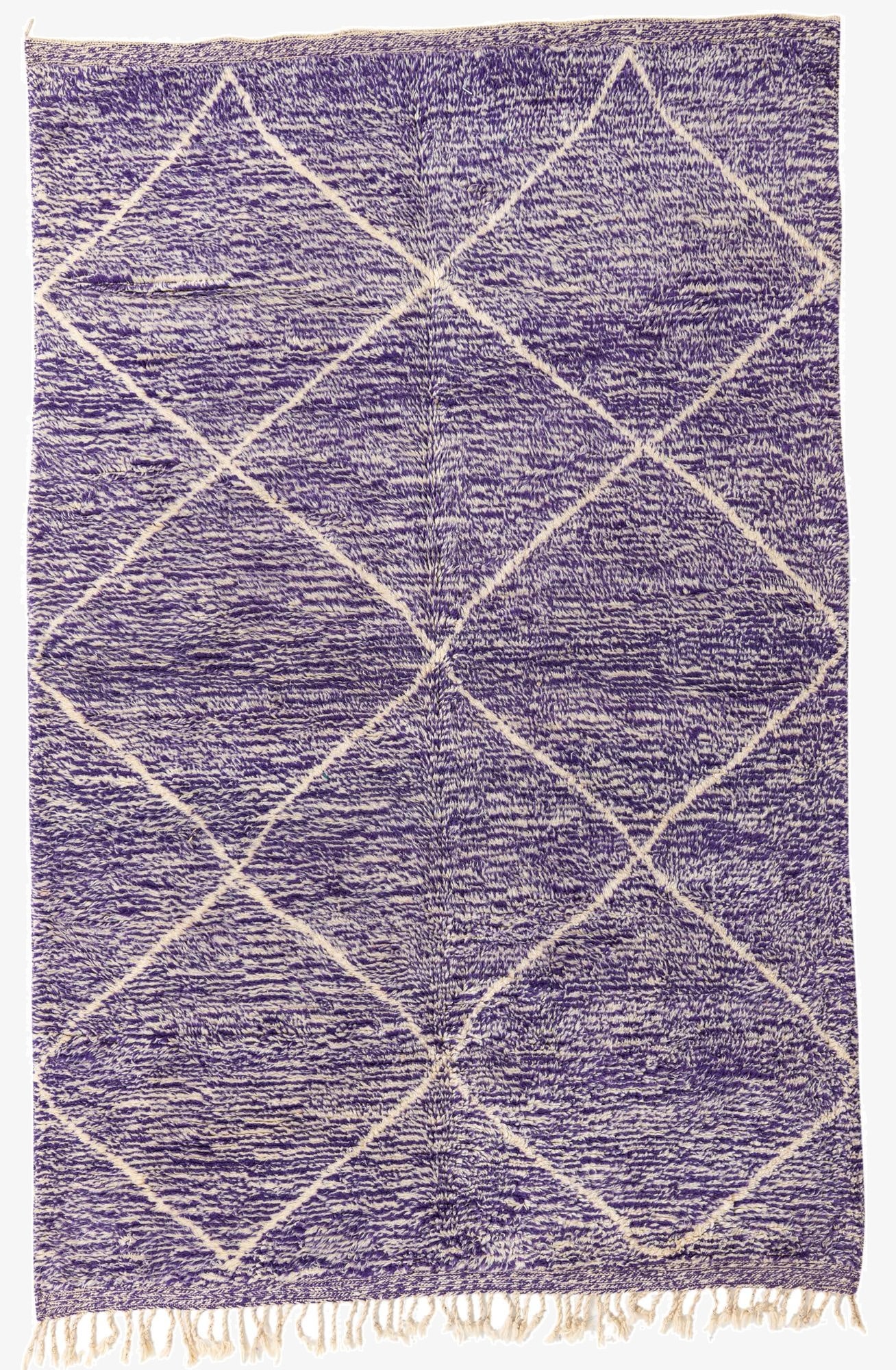  6' 6 x 9' 9  Hand Knotted Moroccan Wool Rug