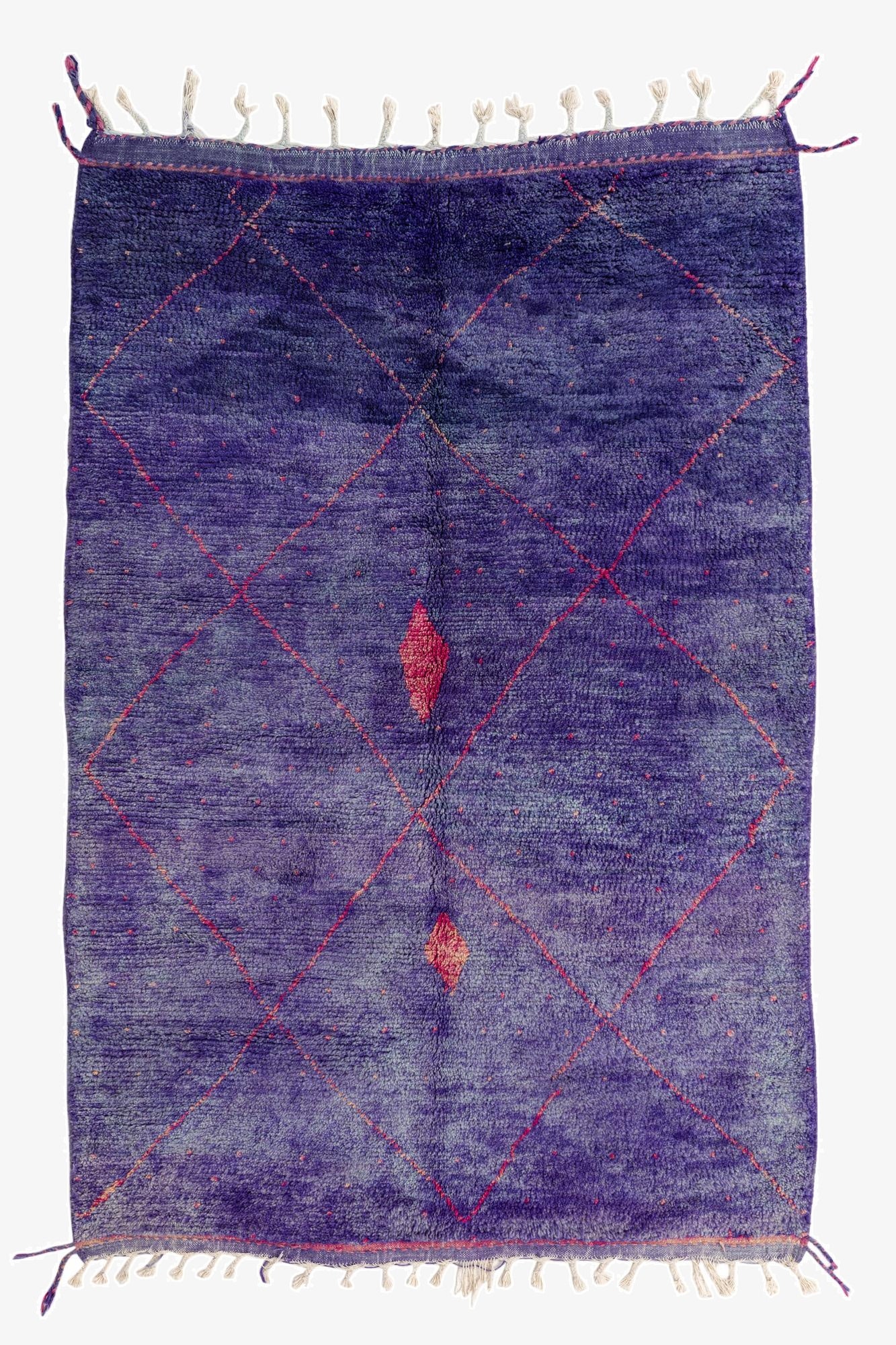  5' 4 x 8'  Hand Knotted Moroccan Wool Rug