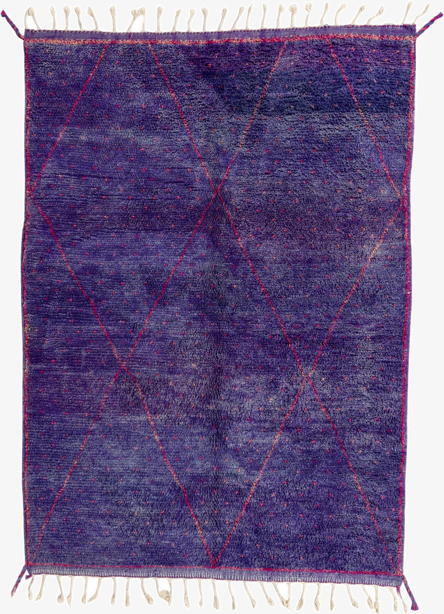  5' 9 x 8'  Hand Knotted Moroccan Wool Rug