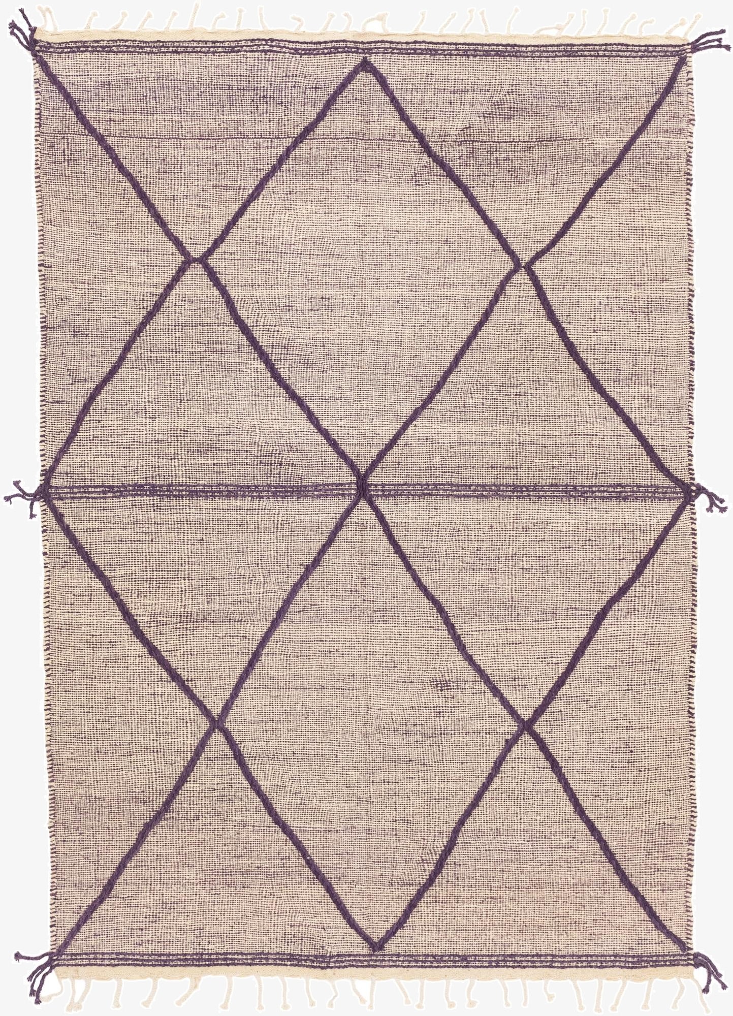  6' 7 x 9' 8  Hand Knotted Moroccan Wool Rug