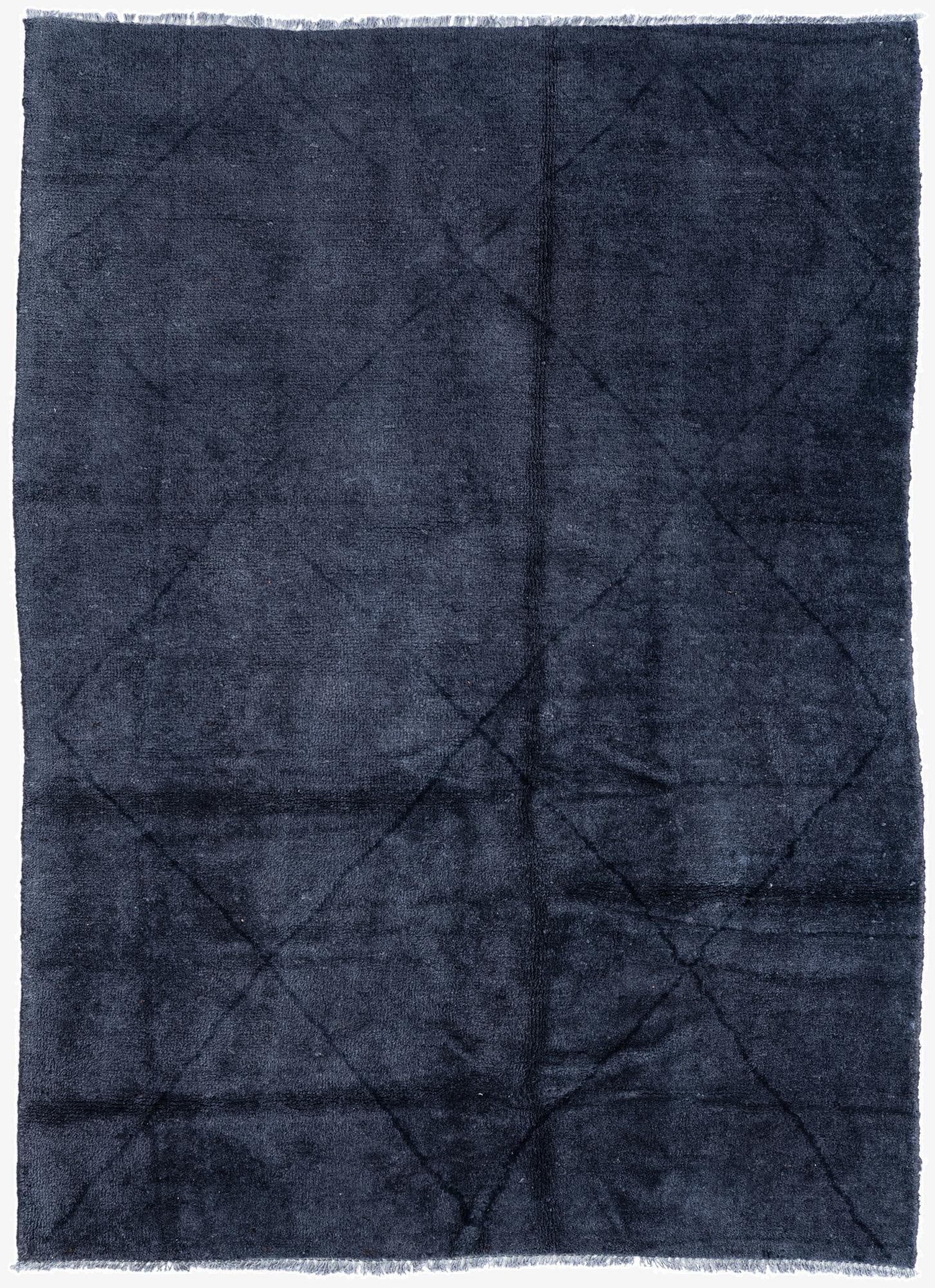  4' 9 x 6' 6  Hand Knotted Moroccan Wool Rug