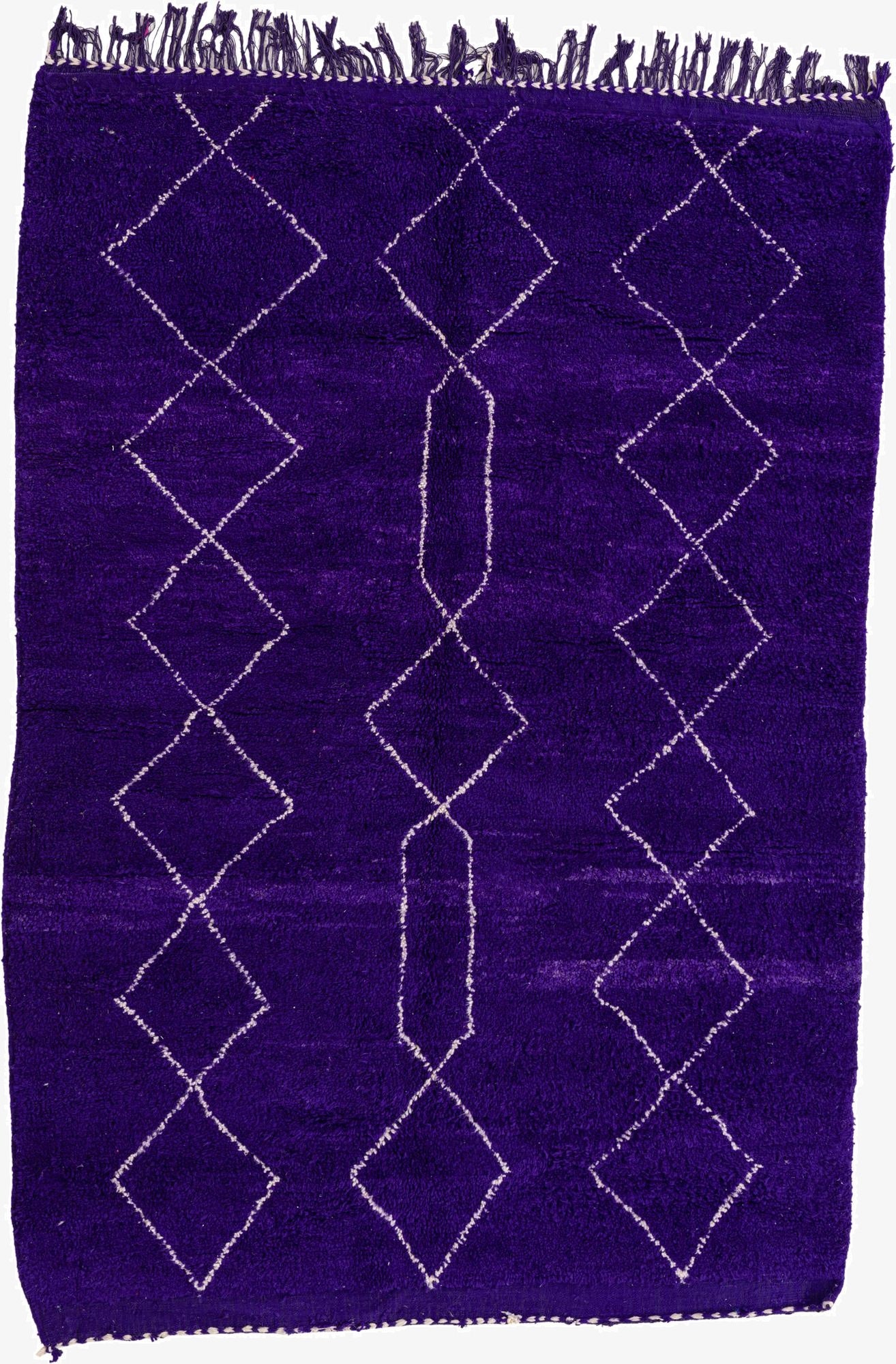  5' 9 x 8' 5  Hand Knotted Moroccan Wool Rug