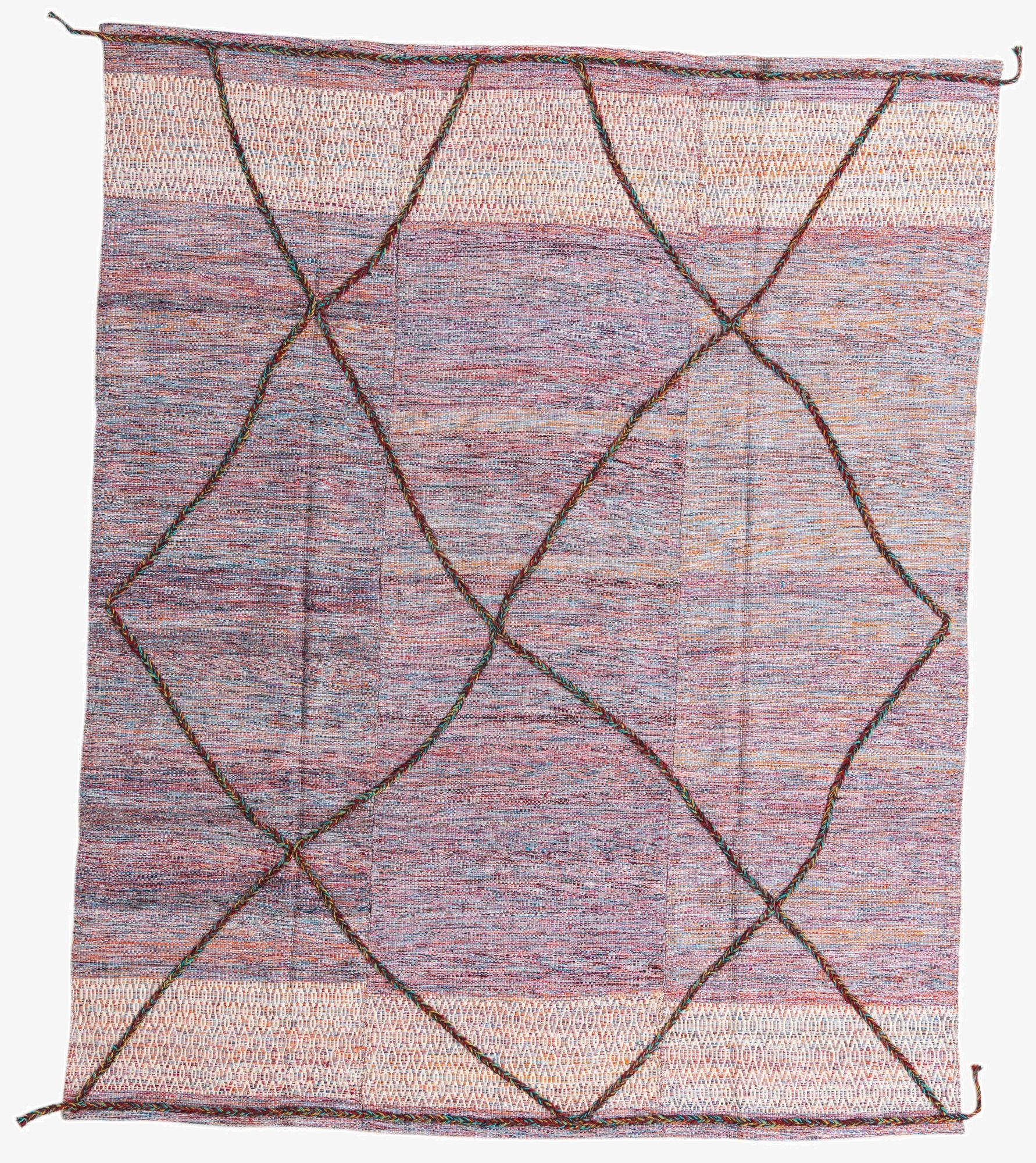  7' 7 x 9' 4  Hand Knotted Moroccan Wool Rug