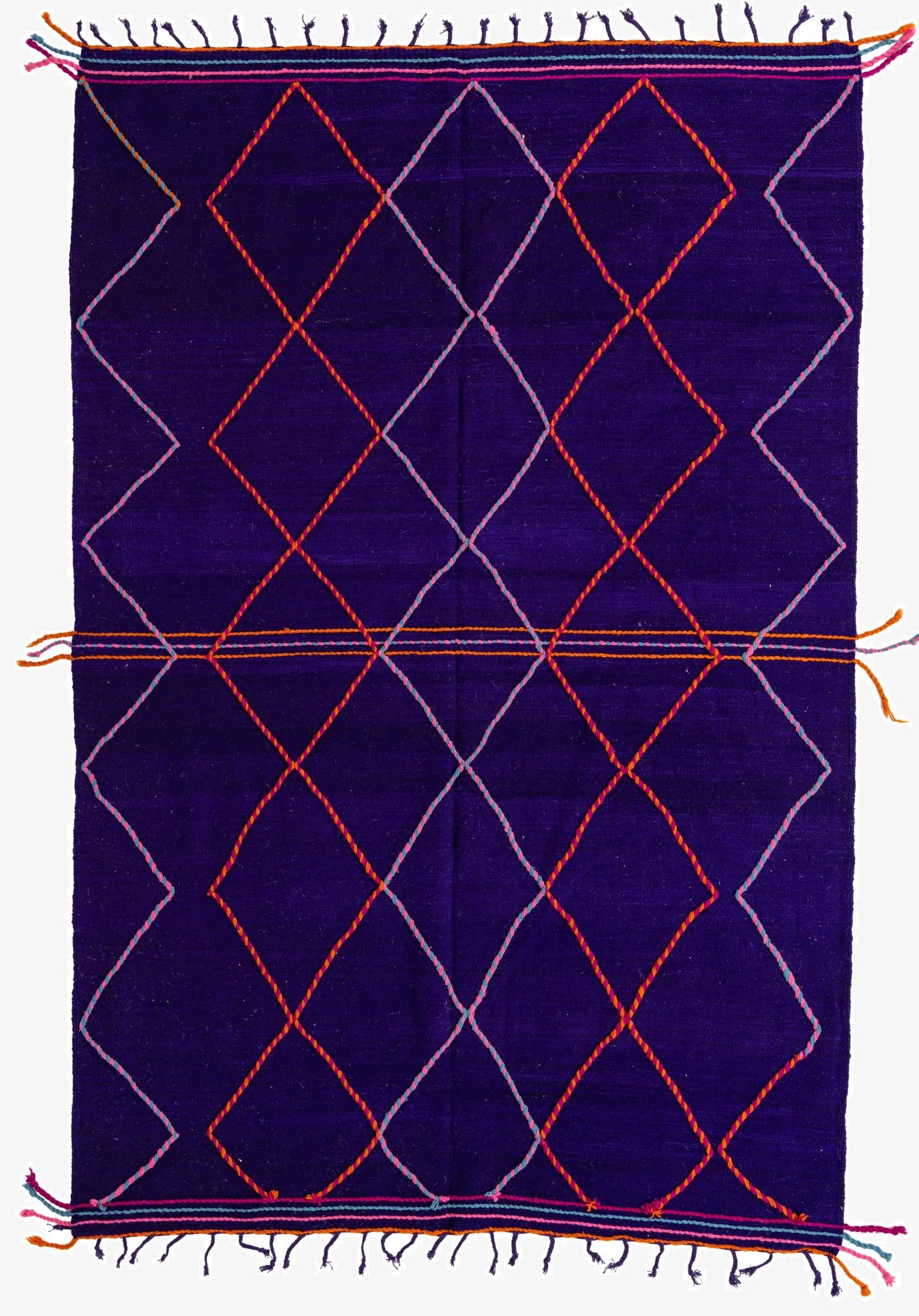  6' 7 x 10'  Hand Knotted Moroccan Wool Rug