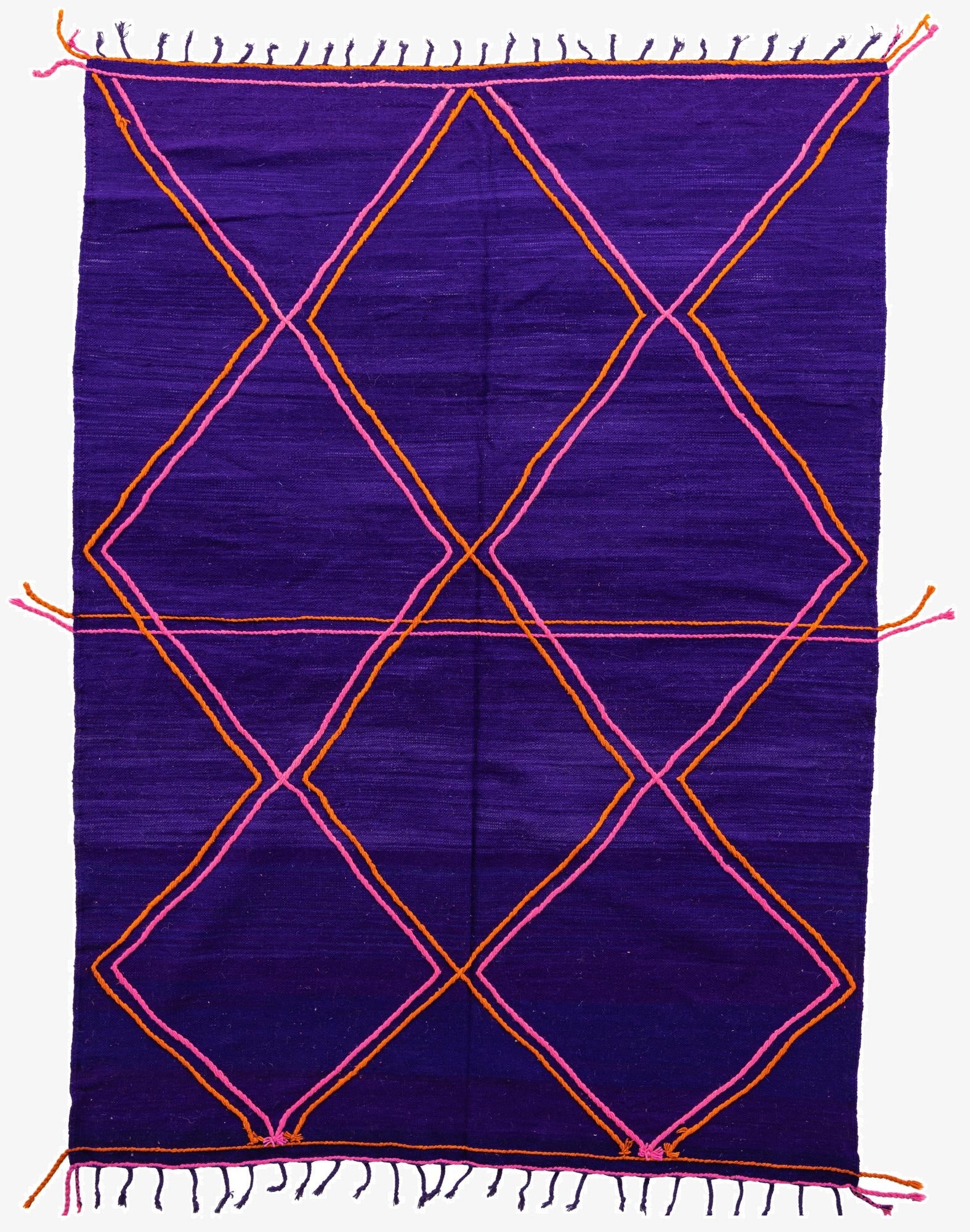  6' 9 x 9' 6  Hand Knotted Moroccan Wool Rug