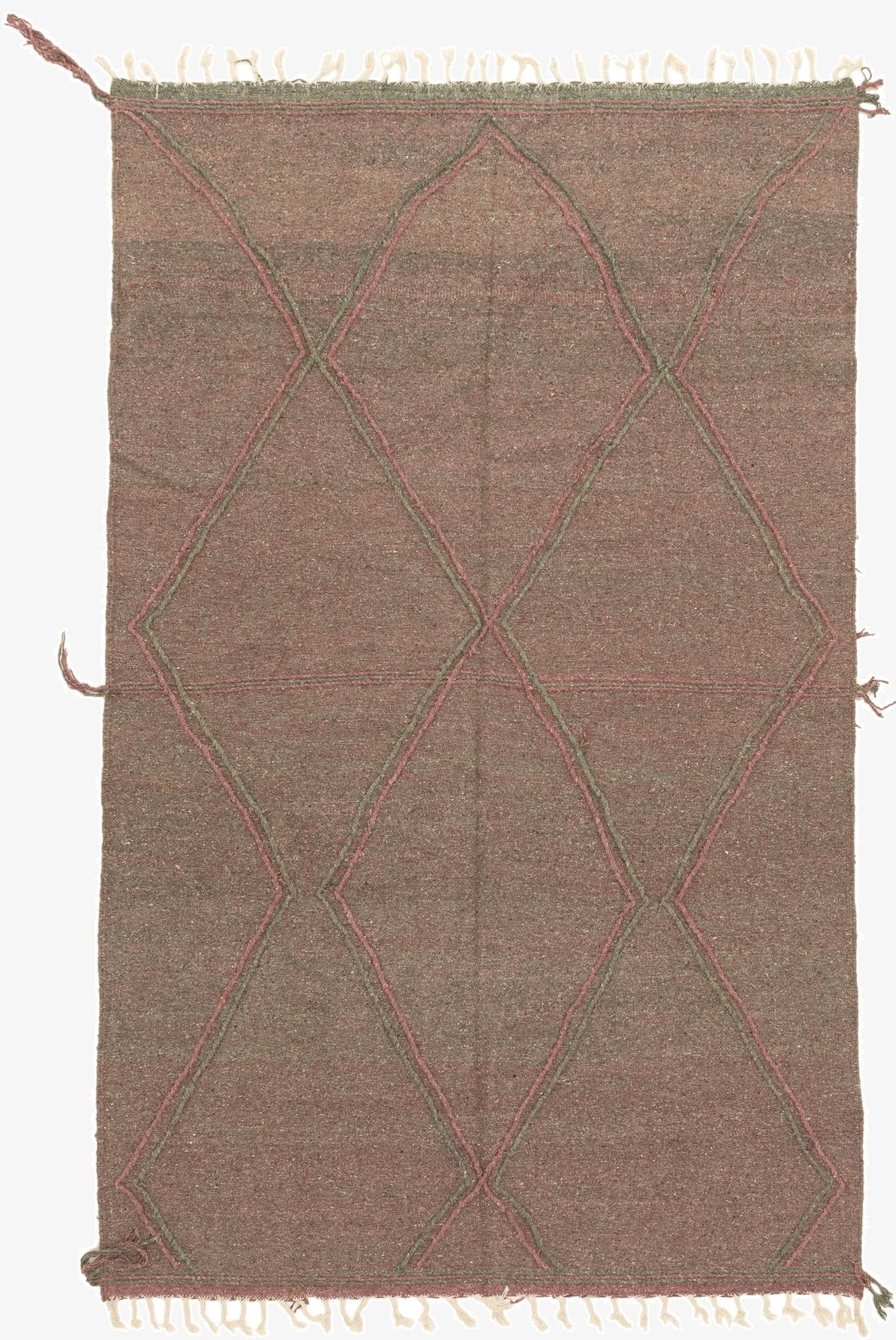  6' 5 x 10' 2  Hand Knotted Moroccan Wool Rug