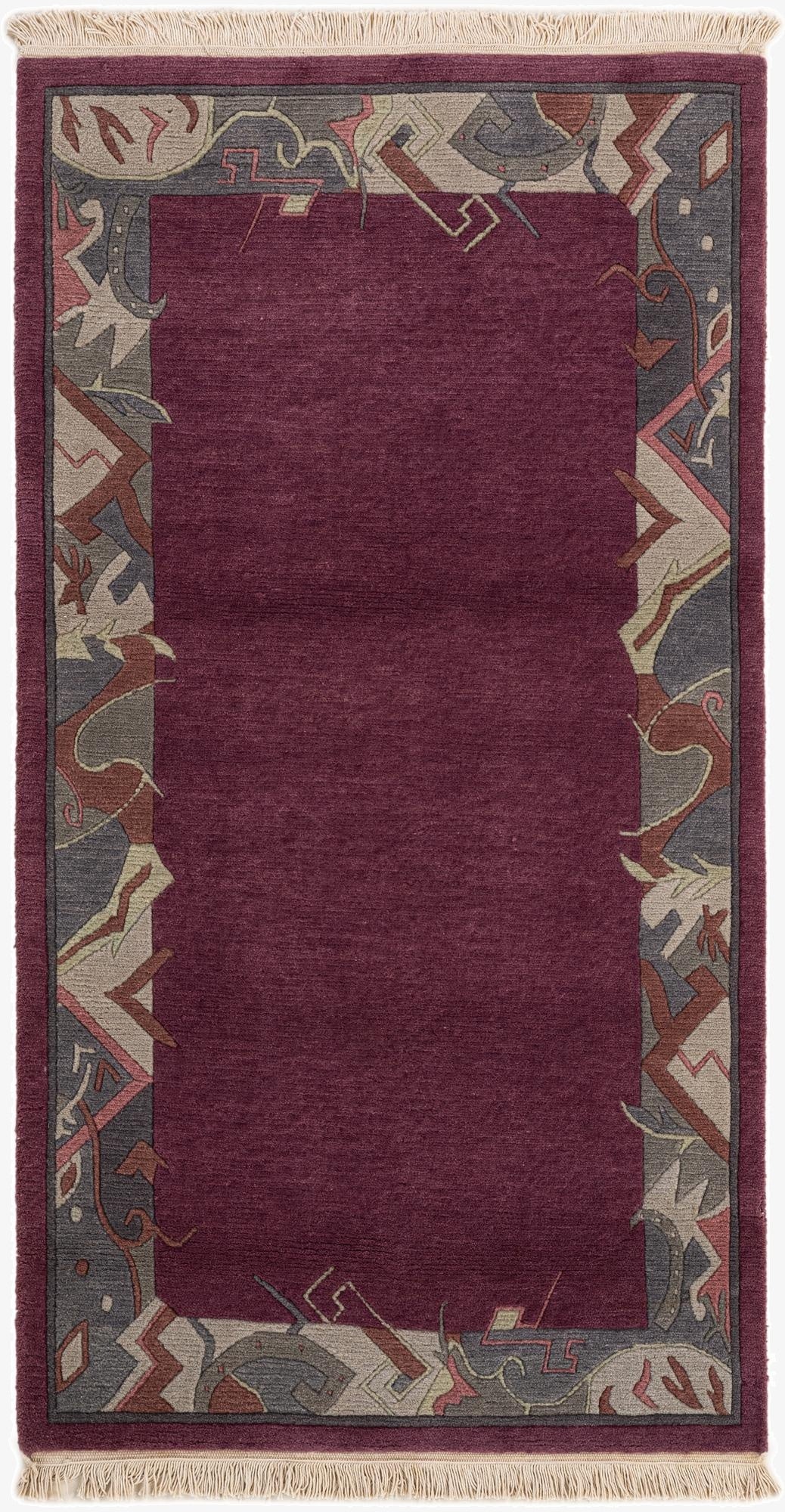  3' x 5' 6  Hand Knotted Nepal Wool Rug