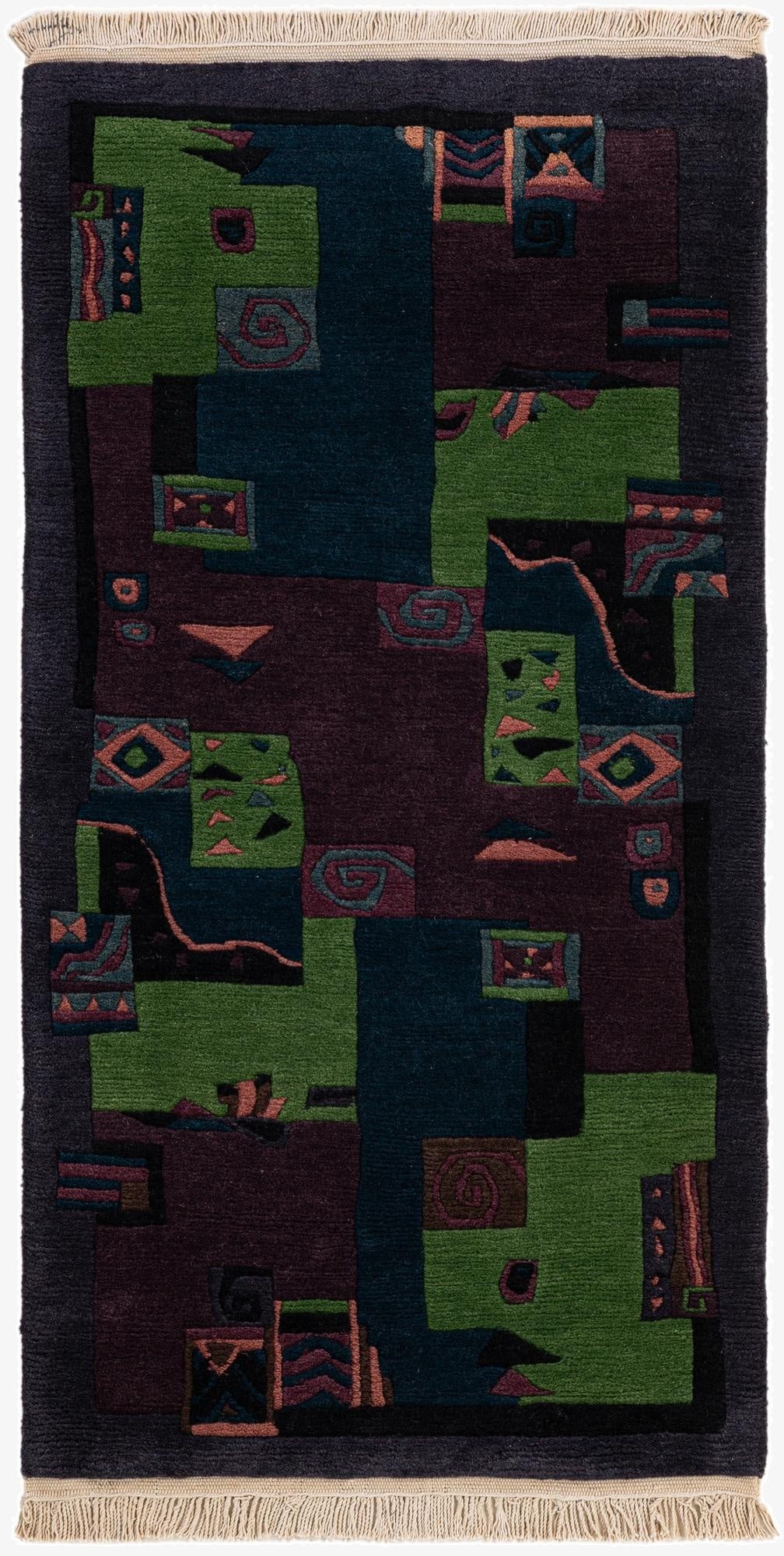  2' 6 x 4' 9  Hand Knotted Nepal Wool Rug