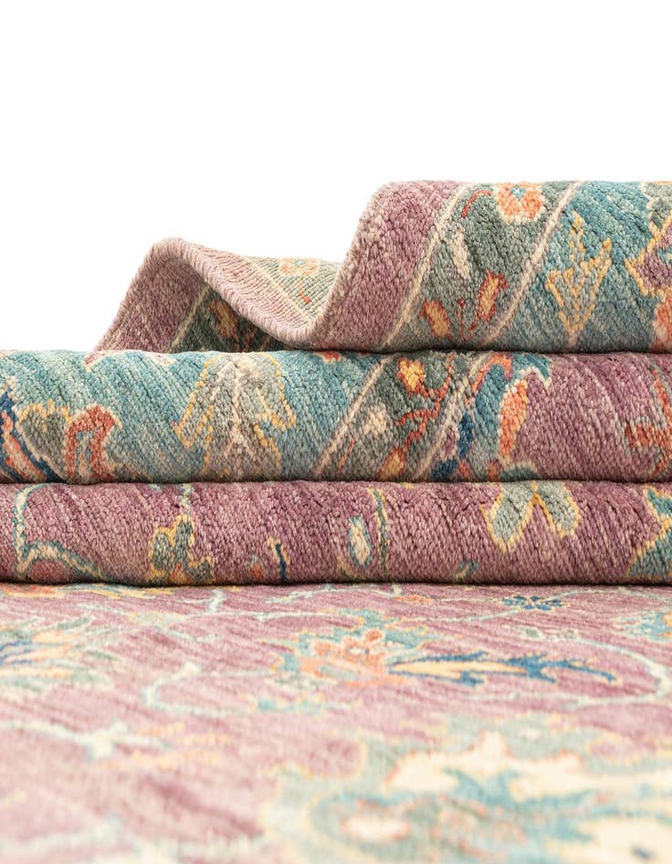 Detail image of  7' 10 x 9' 11  Hand Knotted Oushak Rug