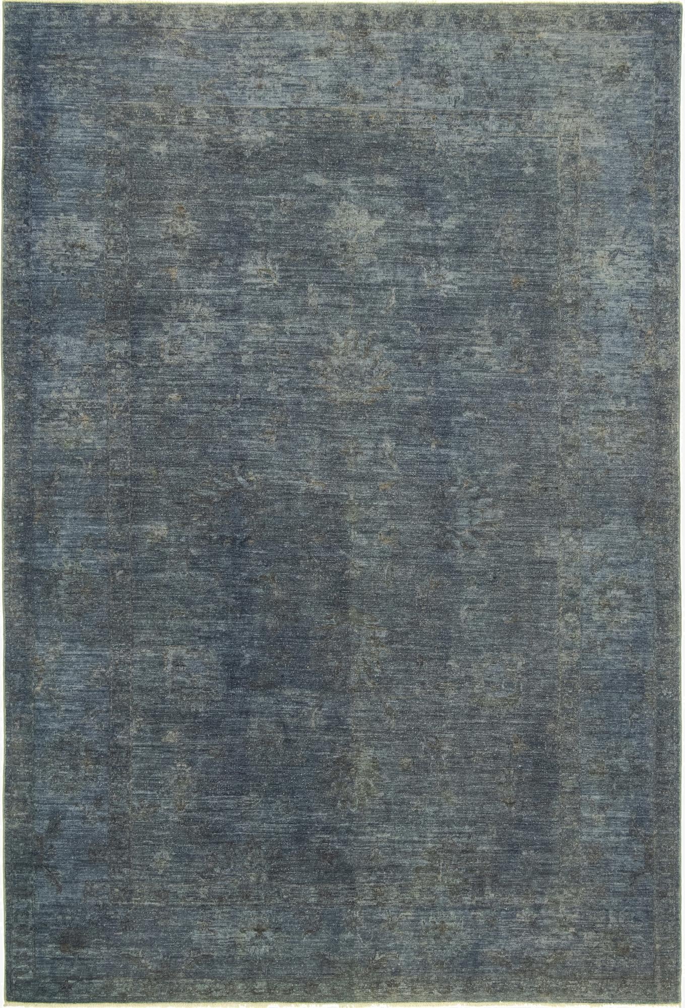  6' 8 x 9' 9  Hand Knotted Over-Dyed Ziegler Rug