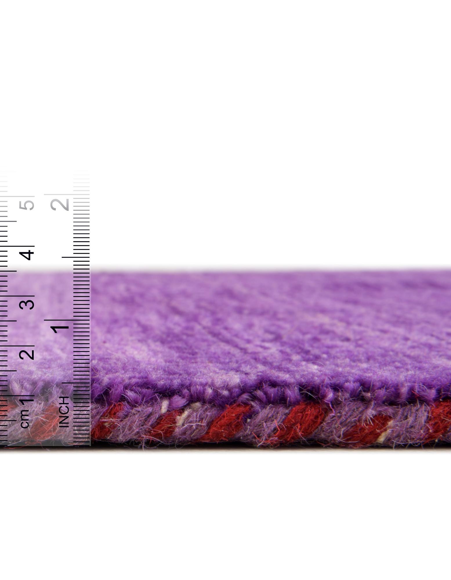 Purple 6' 7 x 9' 10 Hand Knotted Solid Gabbeh Wool Rug | Rugs.com