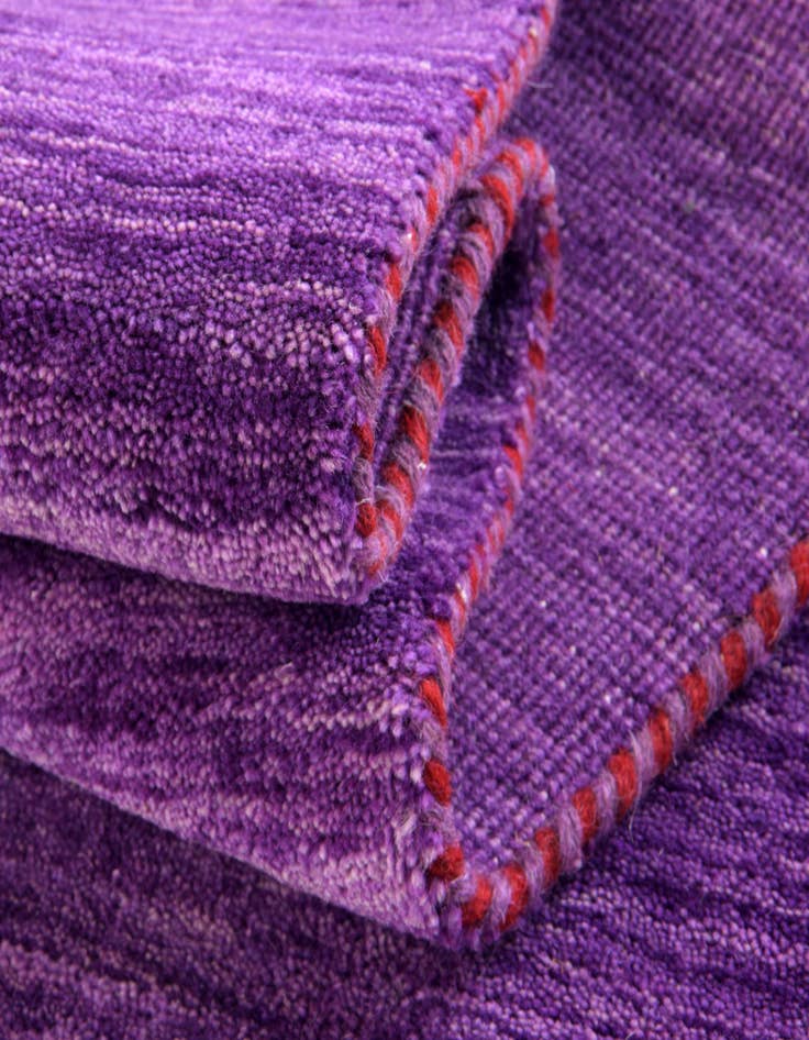 Detail image of  8' 2 x 11' 6  Hand Knotted Solid Gabbeh Wool Rug