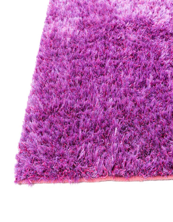 Detail image of  5' 2 x 6' 4  Hand Knotted Solid Shag Rug