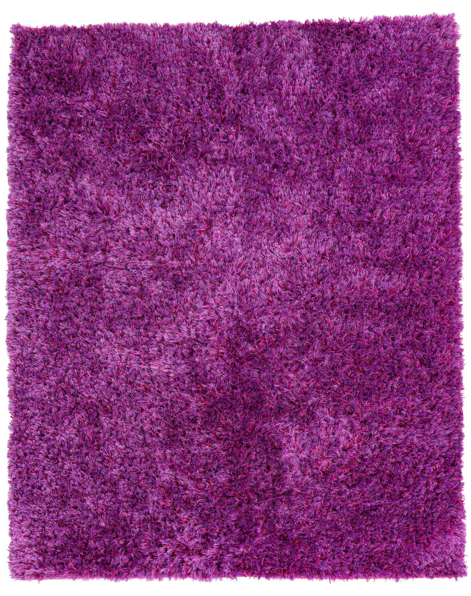  5' 2 x 6' 4  Hand Knotted Solid Shag Rug