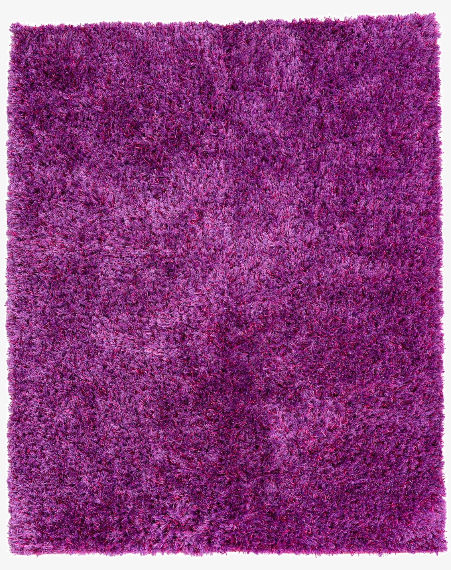  5' 2 x 6' 4  Hand Knotted Solid Shag Rug
