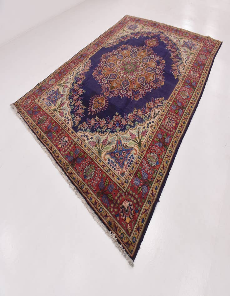 Detail image of  9' 5 x 13'  Hand Knotted Tabriz Persian Wool Rug